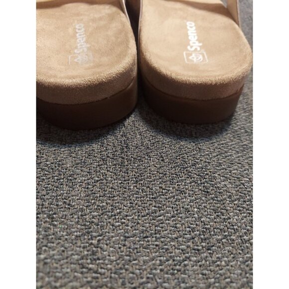 Spenco Newport Cheetah Metallic Orthotic Slip On Thong Sandal NWOT 12D Women - Picture 7 of 10